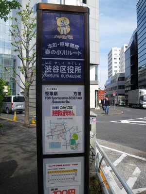 春の小川ルート 終点 渋谷区役所